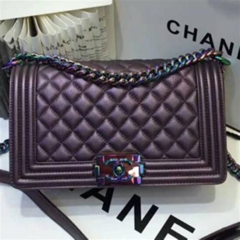 chanel boy purple iridescent|chanel bag for sale.